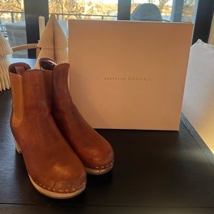 Loeffler Randall Chestnut Brown Leather Ankle Boots